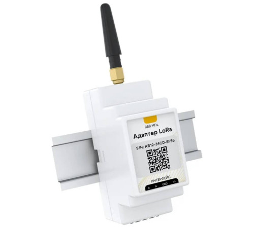 Адаптер для датчиков ectoControl LoRa DIN RS485 Modbus ec01096