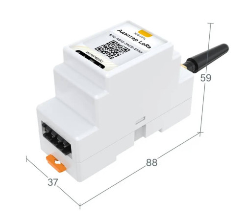 Адаптер для датчиков ectoControl LoRa DIN RS485 Modbus ec01096