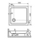 Душевой поддон RGW STYLE 1000x1000 мм 16180100-11