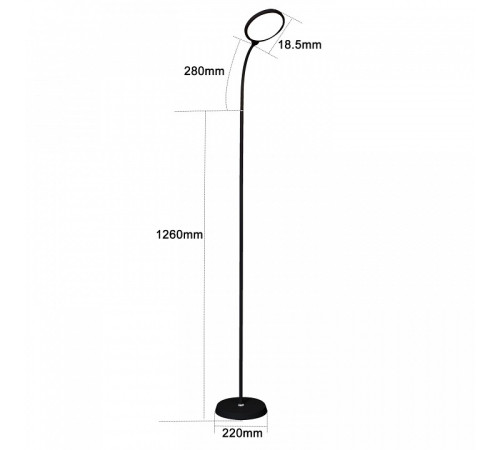 Торшер 00071-0.7-01 BK