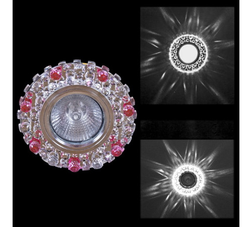 Встраиваемый светильник 00755-9.0-001CN MR16+LED3W CL+PK