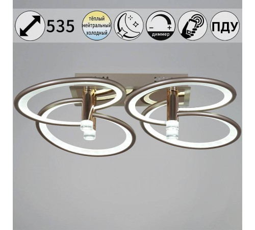 Потолочная люстра 09253-0.3-4S Champaign silver