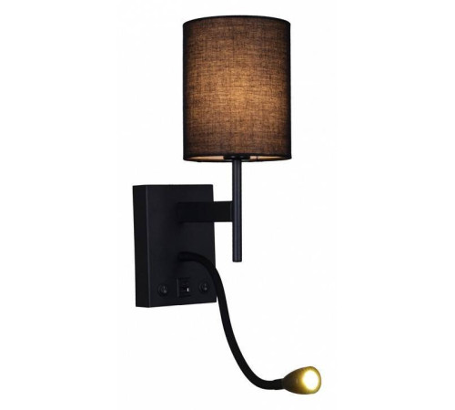 Бра с подсветкой Ambrella Light Wall 86210-9.2-001KT LED3W+E14 BK