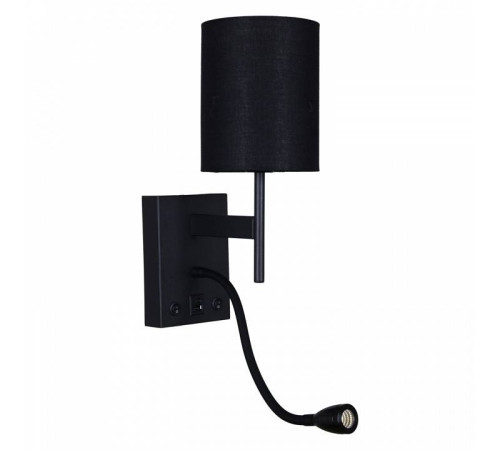 Бра с подсветкой Ambrella Light Wall 86210-9.2-001KT LED3W+E14 BK