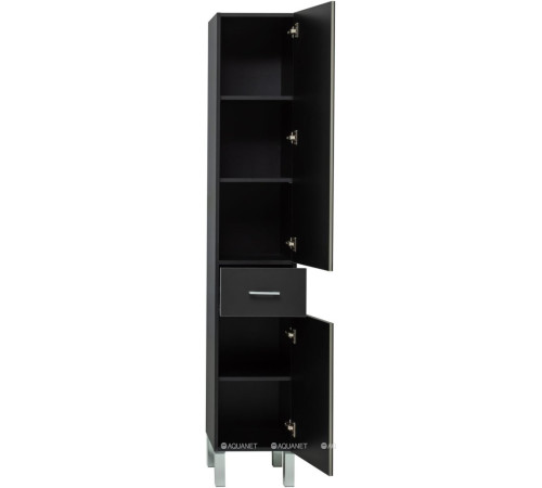 Пенал напольный Aquanet Верона 35 черный матовый 00272431