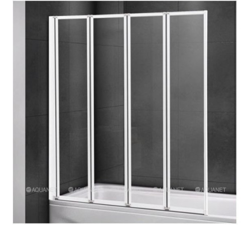 Шторка для ванны Cezares Relax 90x140 см стекло прозрачное профиль белый RELAX-V-4-90/140-C-Bi