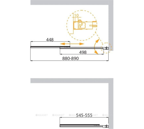 Шторка для ванны Cezares SLIDER 900х1500 мм брашированное золото стекло прозрачное SLIDER-VF-11-90/150-C-BORO