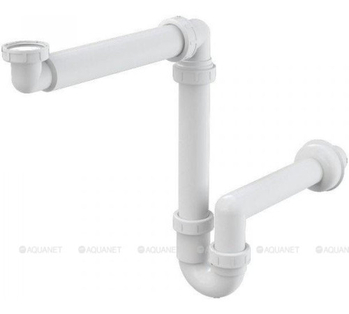 Сифон для умывальника AlcaPlast экономящий пространство с гайкой 5/4 A434