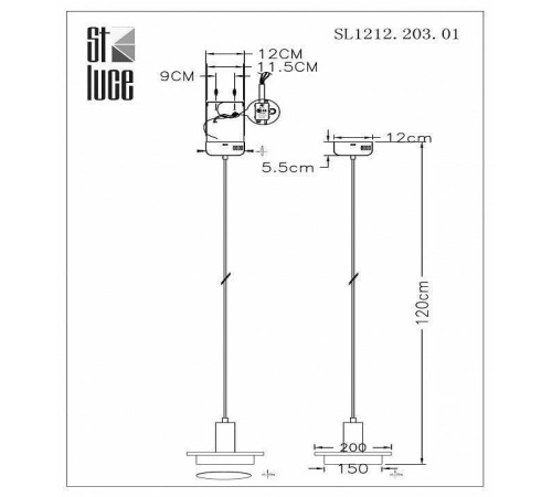 Подвесной светильник ST-Luce Oltarno SL1212.203.01