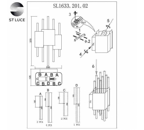 Накладной светильник ST-Luce Olvera SL1633.201.02