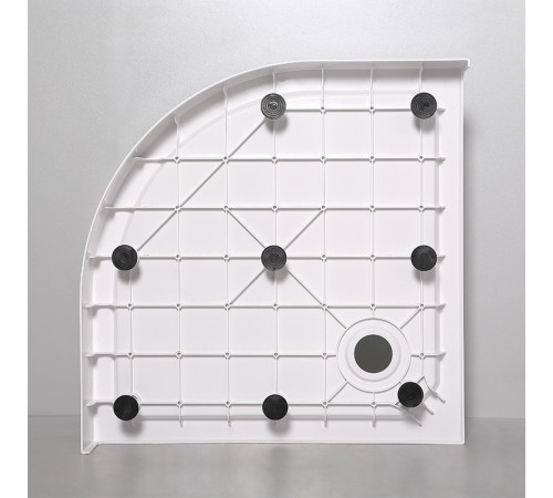 Душевой поддон полукруглый RGW SMC/R W 900x900 мм белый стеклокомпозит 57350499-01