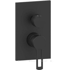 Смеситель встраиваемый для душа Paffoni RINGO на 2 выхода черный матовый RIN018NO/M