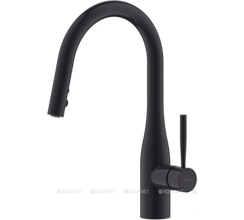 Смеситель для кухни Bravat Miranda с вытяжным изливом черный матовый F7164208BW-1B-ENG