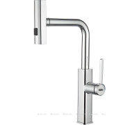 Смеситель для кухни Haiba HB73824 с выдвижным изливом нержавеющая сталь хром HB73824