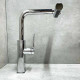 Смеситель для кухни Haiba HB73824 с выдвижным изливом нержавеющая сталь хром HB73824