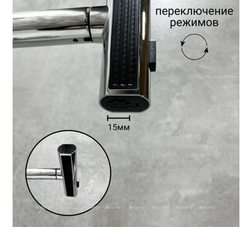 Смеситель для кухни Haiba HB73824 с выдвижным изливом нержавеющая сталь хром HB73824