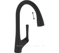 Смеситель для кухни Jacob Delafon Malleco с вытяжным изливом черный матовый E562-BL