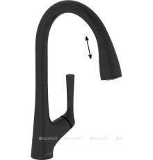 Смеситель для кухни Jacob Delafon Malleco с вытяжным изливом черный матовый E562-BL