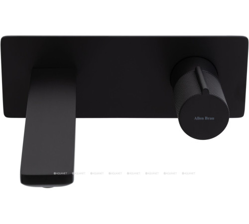 Смеситель для умывальника встраиваемый Allen Brau Liberty с изливом черный матовый 5.33004-31