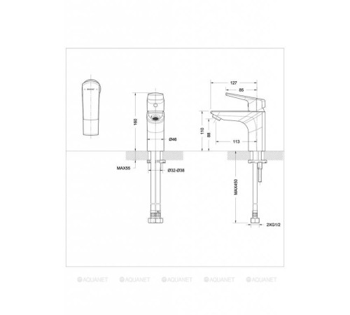 Смеситель для раковины Bravat Real F1121179CP