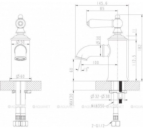Смеситель для раковины Bravat Art черный F175109BM