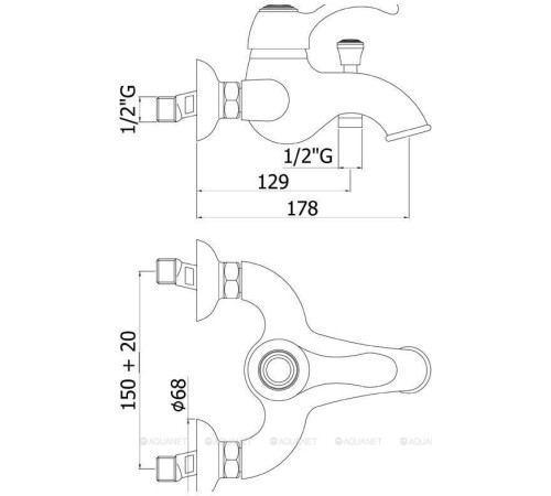 Смеситель для ванны Paffoni Flavia короткий излив без душевого набора хром FA022CR