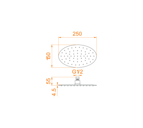 Верхний душ RGW SP-83 овальный 21148325-01