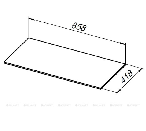 Столешница Allen Brau LIBERTY 90 без отверстия graphite 1.330012.G