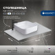 Столешница Aquanet Flat 70 с отверстием слева мрамор 00345778