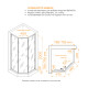 Душевой уголок трапециевидный RGW SV-82B L 800 x 800 мм 33328288-244L