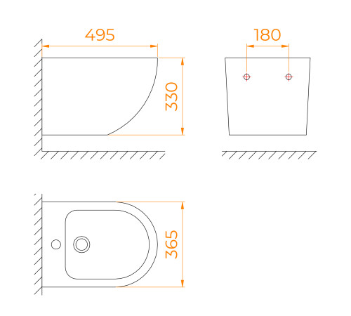 Биде подвесное RGW SW-80 65430280-01