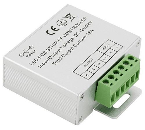 Контроллер-регулятор цвета RGB с пультом ДУ SWG RF RGB RF-RGB-S-18A-WH1