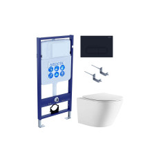 Комплект инсталляция с унитазом Aquatek Либерти 4 в 1 (INS-0000012, KKI-0000002, KDI-0000017, AQ1999T-00) ЛИБЕРТИ-017 4в1