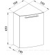 Шкаф нижний угловой De Aqua Тока 3 L левый белый 167479