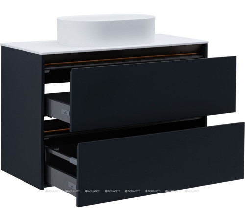 Тумба под раковину Allen Brau Activity 100 см антрацит матовый/олива браш 1.34014.AM