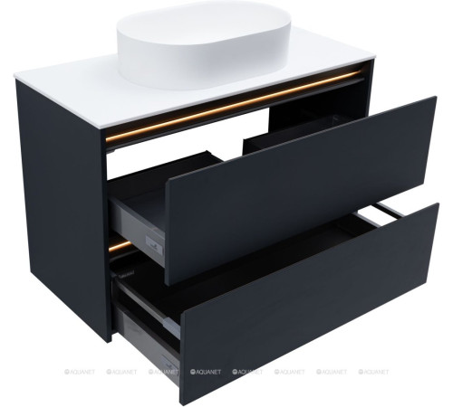 Тумба под раковину Allen Brau Activity 100 см антрацит матовый/олива браш 1.34014.AM