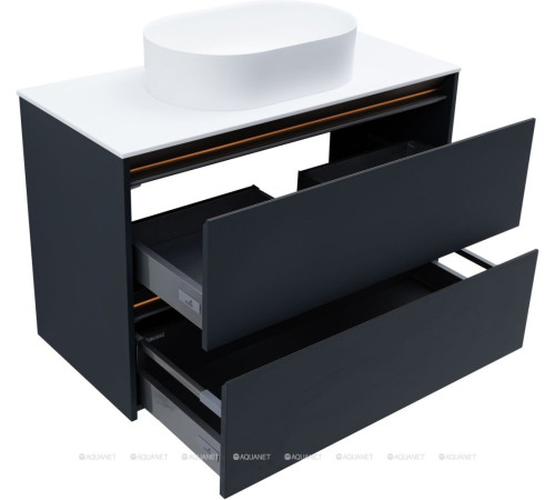 Тумба под раковину Allen Brau Activity 100 см антрацит матовый/олива браш 1.34014.AM