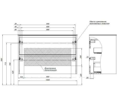 Тумба под раковину Allen Brau Activity 100 см антрацит матовый/олива браш 1.34014.AM