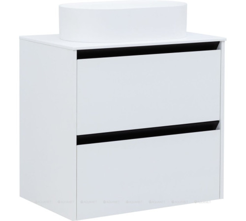 Тумба Allen Brau Activity 70 см белый матовый черный браш 1.34003.WM