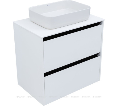 Тумба Allen Brau Activity 70 см белый матовый черный браш 1.34003.WM