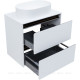 Тумба Allen Brau Activity 70 см белый матовый черный браш 1.34003.WM