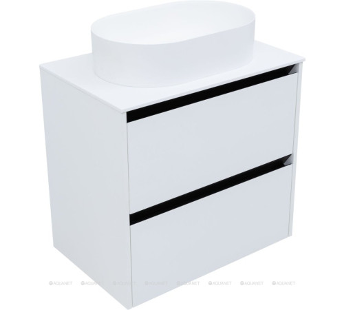 Тумба Allen Brau Activity 70 см белый матовый черный браш 1.34003.WM