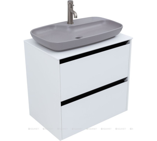 Тумба Allen Brau Activity 70 см белый матовый черный браш 1.34003.WM