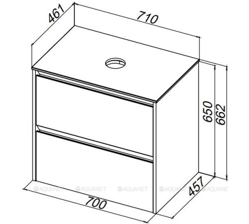 Тумба Allen Brau Activity 70 см белый матовый черный браш 1.34003.WM