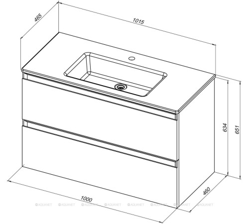 Тумба Allen Brau ECLIPSE 2.0 101 белый матовый 1.E1003.WM
