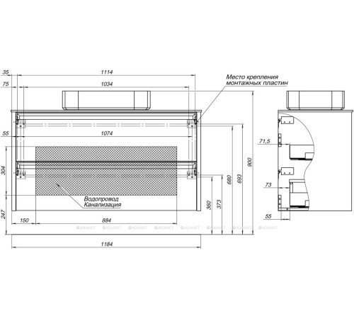 Тумба под раковину Allen Brau FANTASY 2.0 120 антрацит матовый 1.11005.AM 2.0
