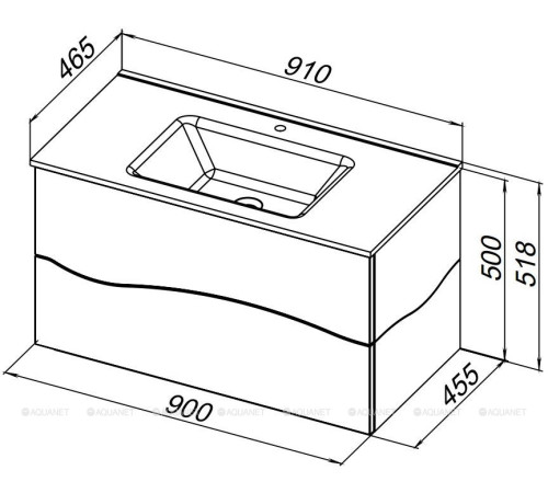 Тумба под раковину Allen Brau Glority 90 дуб антик 1.35001.NW