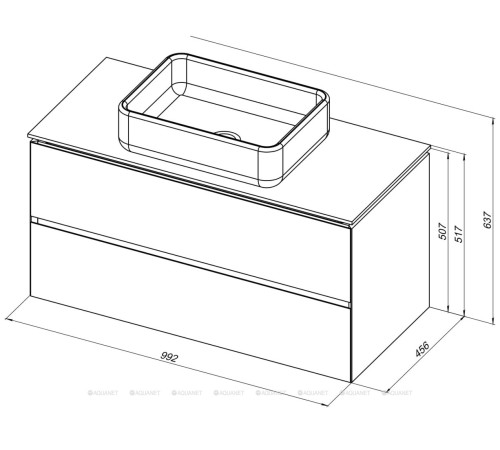 Тумба под раковину Allen Brau INFINITY 100 см папирус матовый 1.21003.PWM