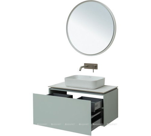 Тумба под раковину Allen Brau INFINITY 85 см 1+1 белый папирус матовый 1.21002.PWM