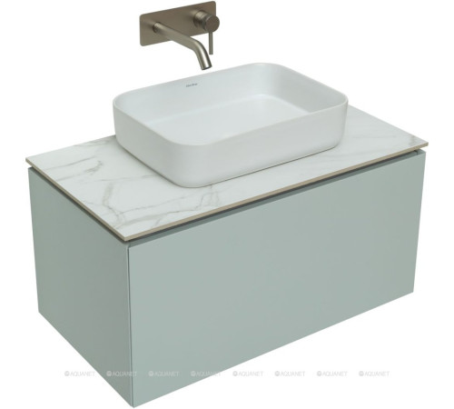 Тумба под раковину Allen Brau INFINITY 85 см 1+1 белый папирус матовый 1.21002.PWM